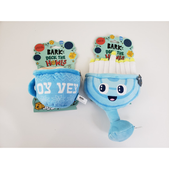 Bark Deck The Howls Seasons Sweetings Greetings Mug/ Menorah Candle Dog Toy Lot - Picture 1 of 4